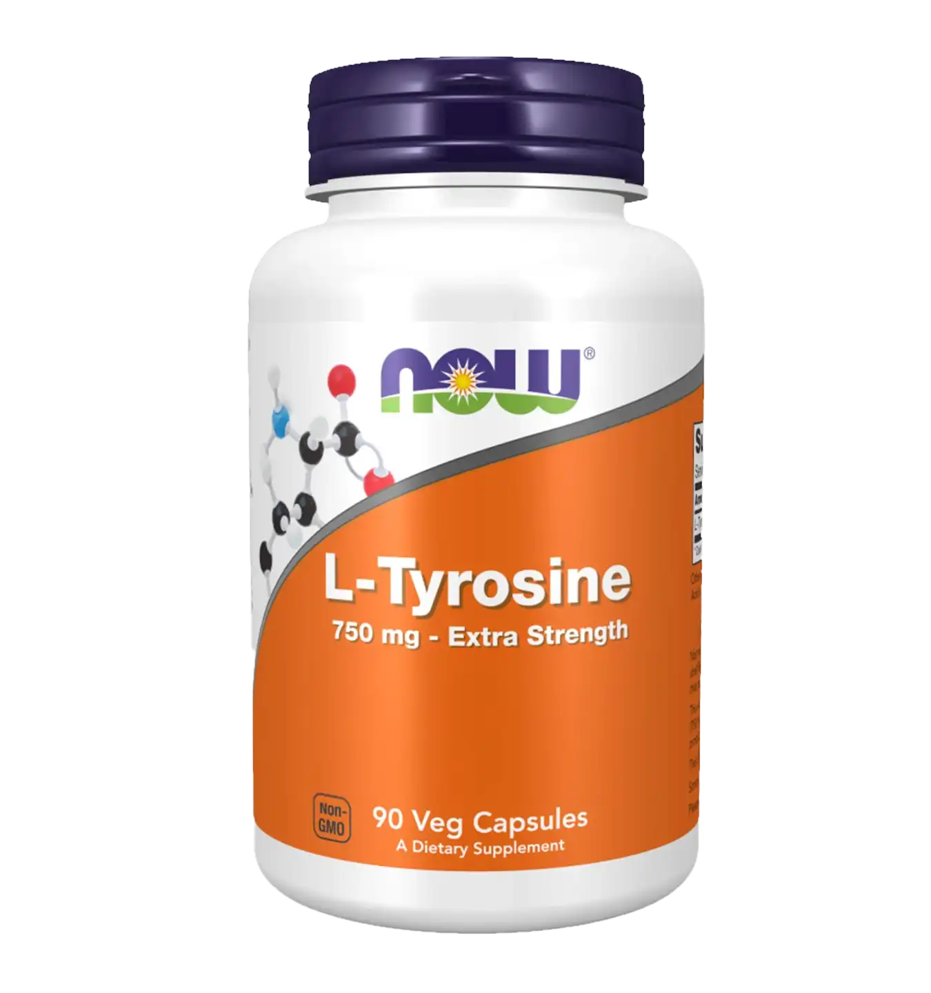 Now Foods L-Tyrosine 750mg, Extra Strength - 90 v-caps