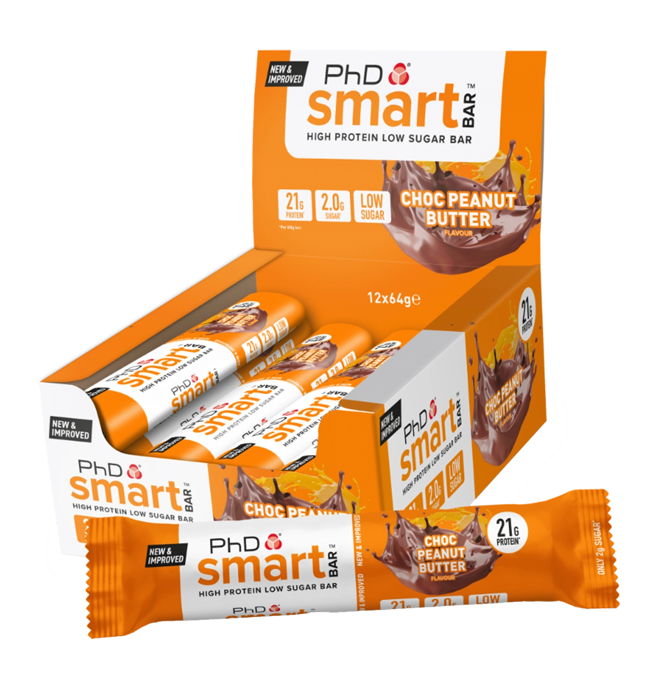 PhD Smart Bar - 12 repen - Chocolate Peanut Butter
