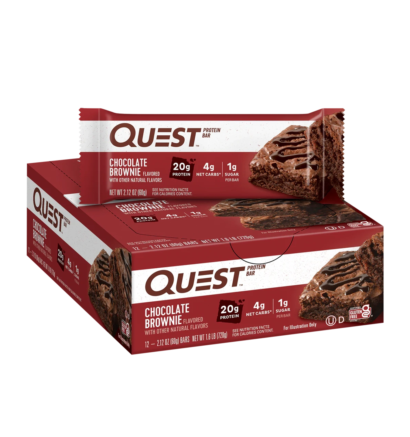 Quest Nutrition Quest Protein Bars - 12 repen - Chocolate Brownie