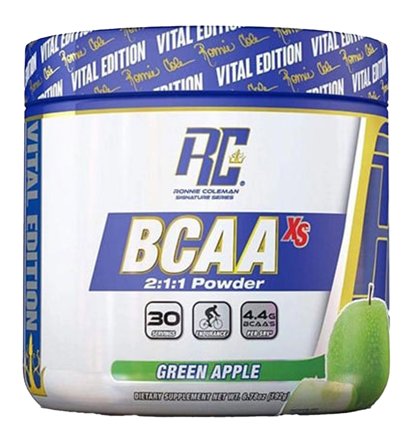 Ronnie Coleman BCAA-XS Powder - 30 servings - Green Apple