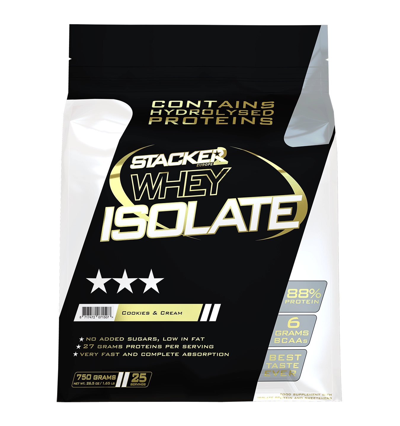 Stacker2 Whey Isolate Stacker - 750 g - Cookies & Cream