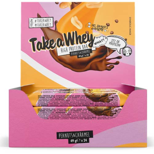 Take A Whey High Protein Bar 24repen Peanuts & Caramel