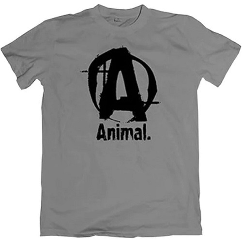 Animal Basic Logo T-Shirt Grijs Maat M