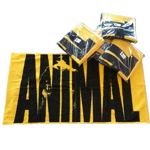 Animal Gym Towel Per Stuk Yellow
