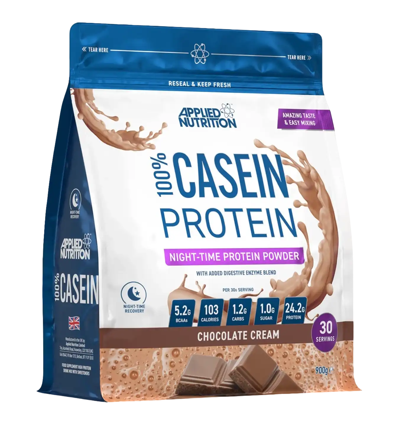 100% Casein Protein - 900 g - Chocolate