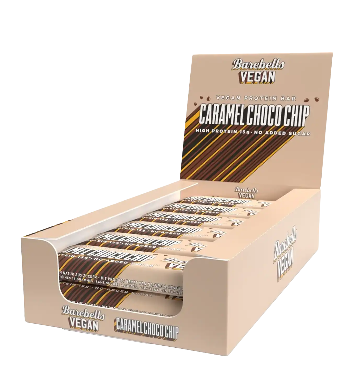 Barebell Vegan Protein Bars - 12 x 55g - Caramel Choco Chip