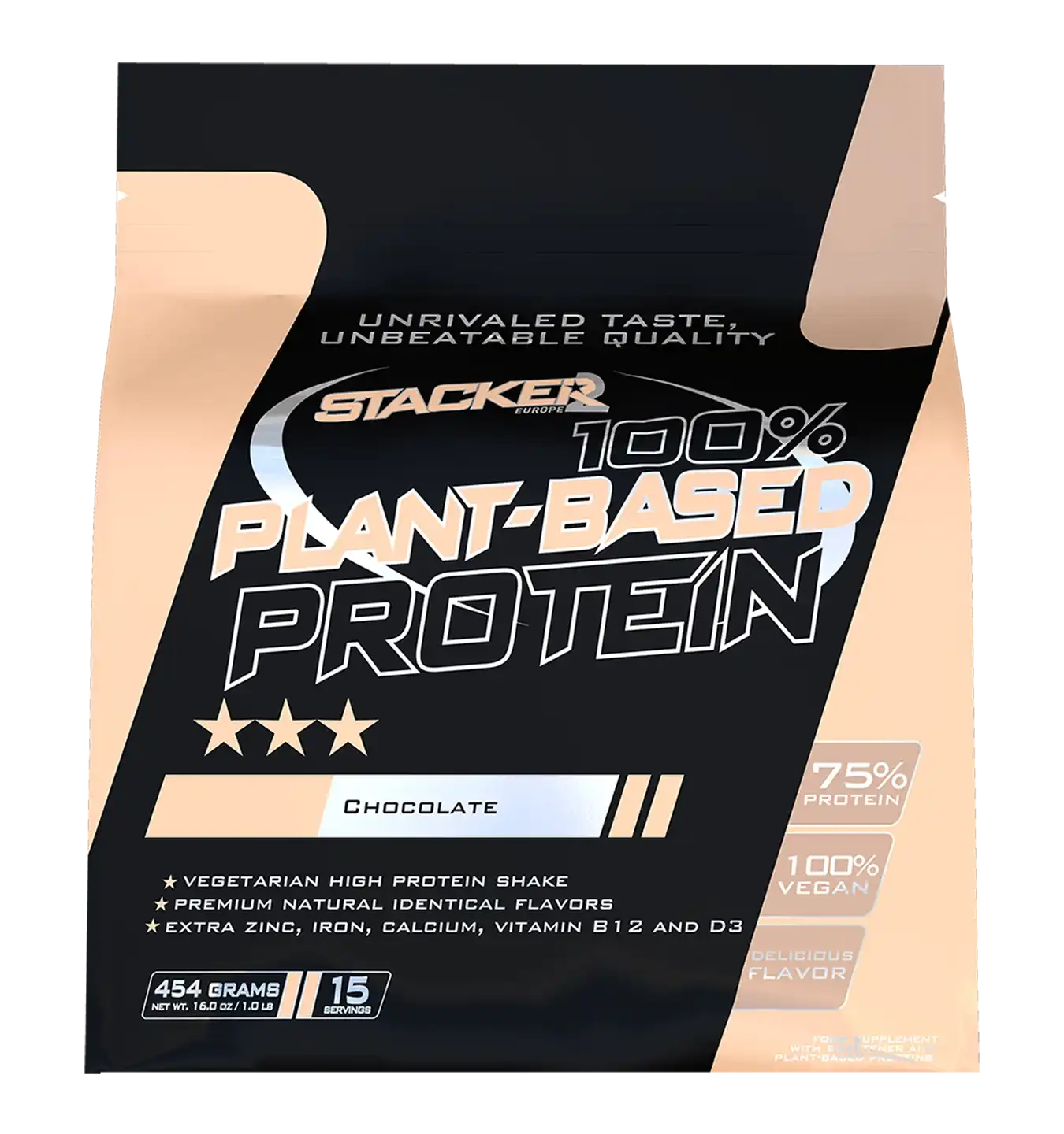 100% Plant Based Protein - 454 g - Chocolate